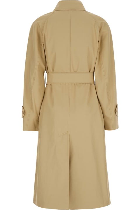 Burberry Coats & Jackets for Women Burberry Beige Trench Coat With Matching Belt In Cotton Woman