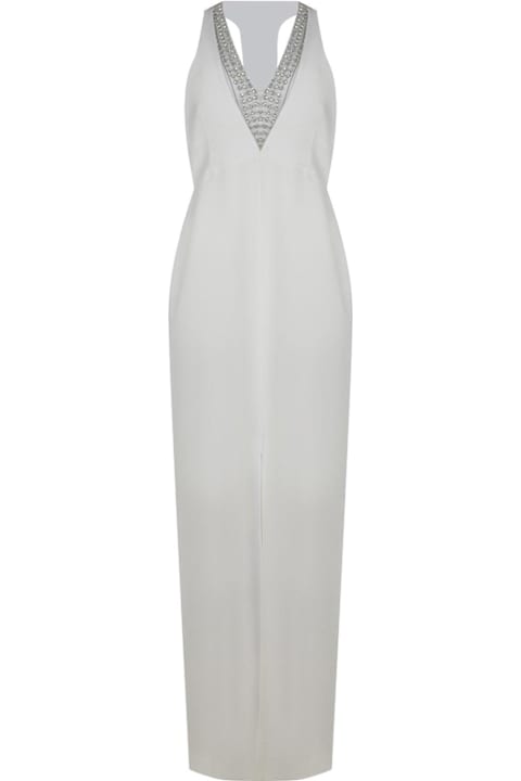 Max Mara Pianoforte Clothing for Women Max Mara Pianoforte Secolo Embellished V-neck Sleeveless Dress Max Mara Pianoforte