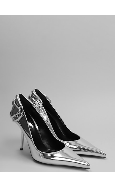 Diesel أحذية لـ السيدات Diesel D Ten&half P Pumps In Silver Patent Leather