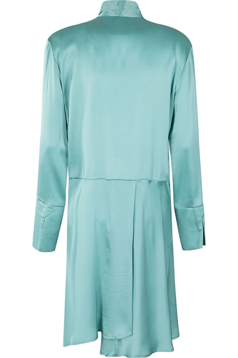 Fashion for Women SEMICOUTURE Aqua Green Silk Blend Dress