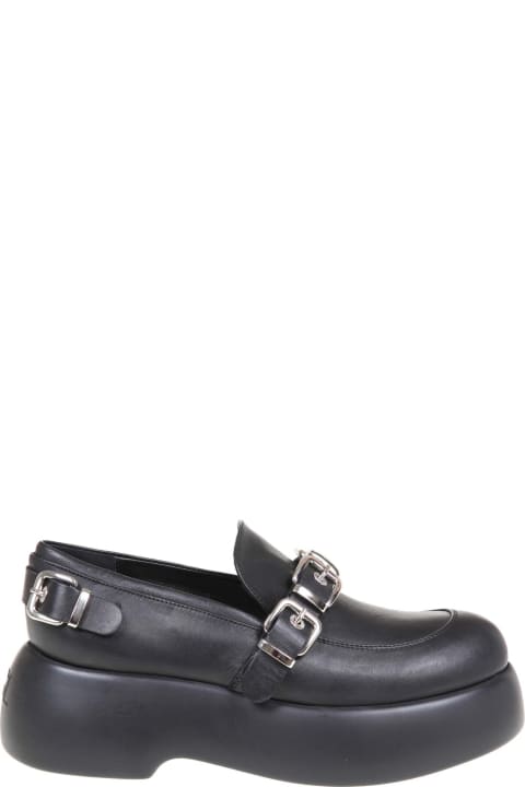 Puffy Moccasin In Black Leather