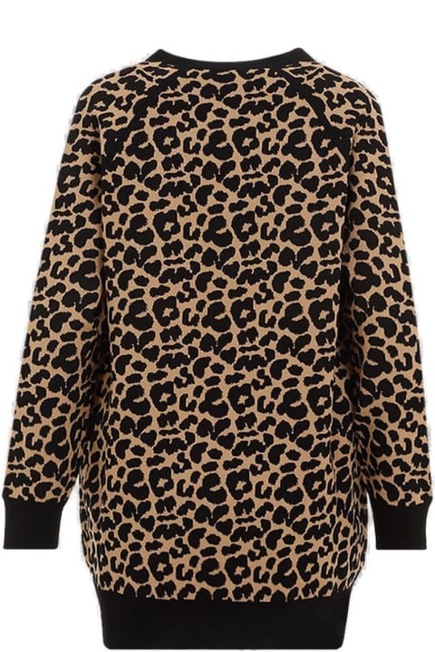 Sweaters for Women Max Mara Leopard Patterned V-neck Cardigan