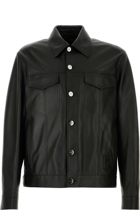 Homeware Fendi Black Leather Jacket