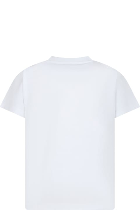 MSGM for Kids MSGM White T-shirt For Kids With Logo