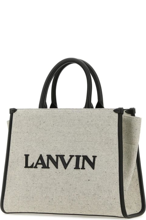 ウィメンズ バッグのセール Lanvin Two-tone Canvas Small In & Out Shopping Bag