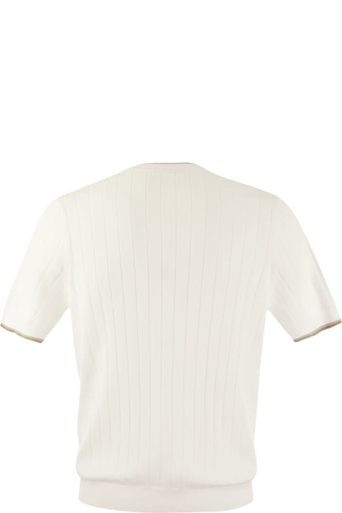 Peserico Topwear for Men Peserico T-shirt In Pure Cotton Crépe Yarn