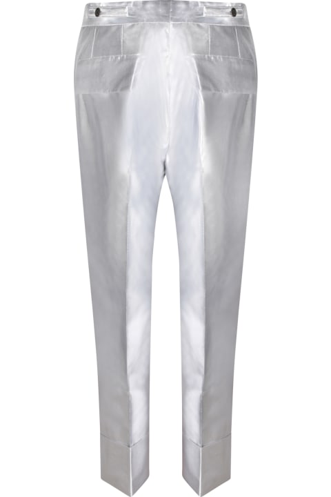 ウィメンズ Sapioのパンツ＆ショーツ Sapio Sapio N7 Silver Lurex Canvas Trousers