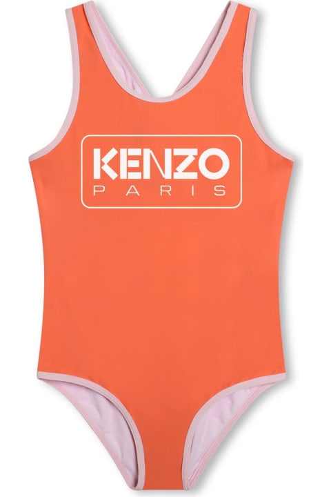 Kenzo Kids Swimwear for Girls Kenzo Kids Costume Con Logo