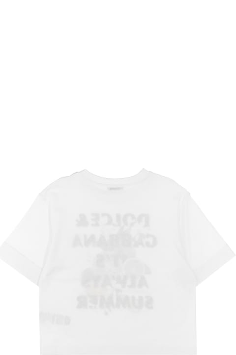 ガールズ トップス Dolce & Gabbana Glitter Print T-shirt