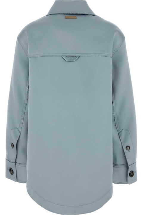 Ami Alexandre Mattiussi for Kids Ami Alexandre Mattiussi Light Blue Stretch Polyester Jacket