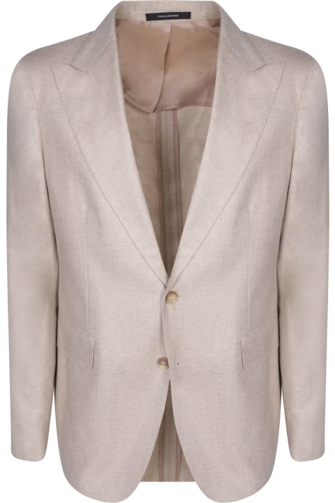 Tagliatore Coats & Jackets for Men Tagliatore Single-breasted Light Beige Jacket