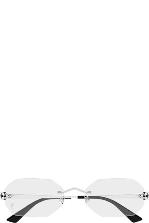 Cartier Eyewear لـ Kids Cartier Eyewear Cartier Ct0599o Panthère De Cartier 002 Silver Glasses