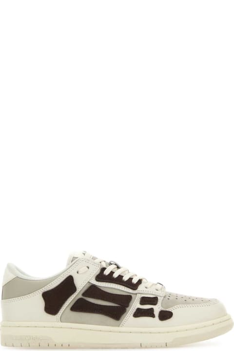 Shoes for Women AMIRI Multicolor Leather And Suede Skel Sneakersmulticolor Leather Skel Sneakers
