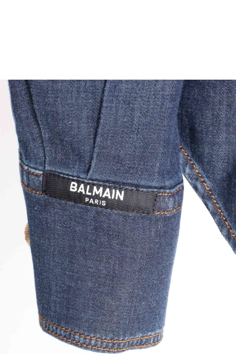 Topwear for Girls Balmain Denim Shirt