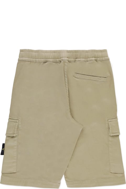 Bottoms for Boys Stone Island Logoed Cargo Bermuda Shorts