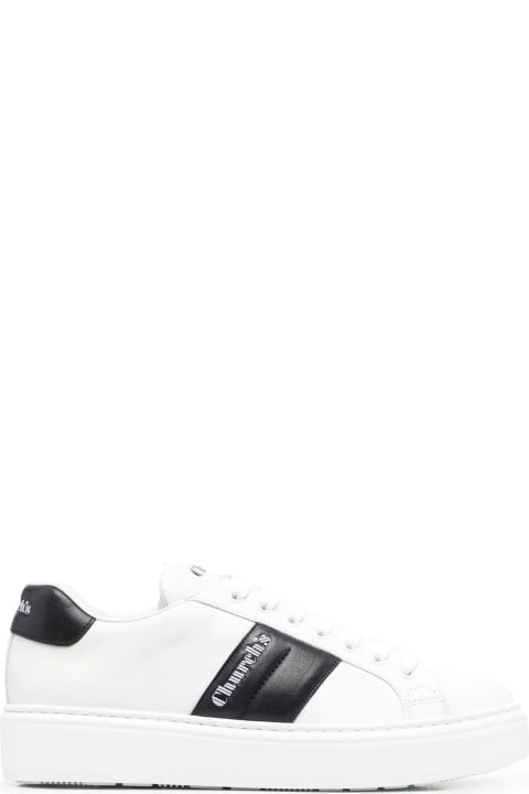 White Soft Calf Leather Mach 3 Sneakers