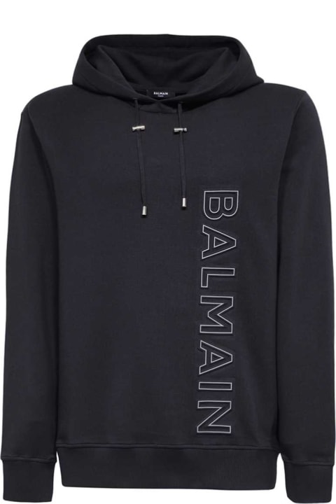 Balmain Fleeces & Tracksuits for Men Balmain Logo Cotton Hoodie
