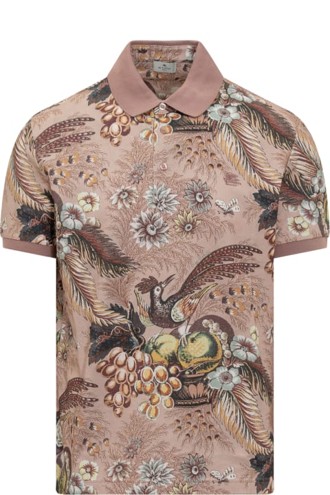 Etro for Men Etro Polo Shirt With Foliage Print