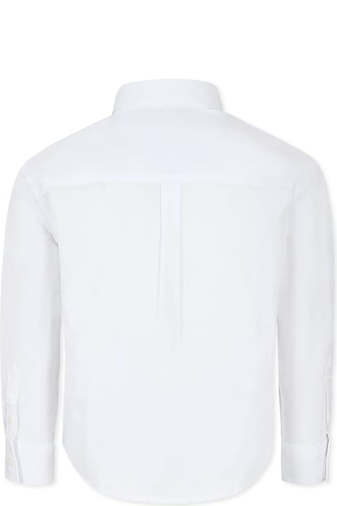 Emporio Armani Shirts for Boys Emporio Armani White T-shirt For Boy With Logo