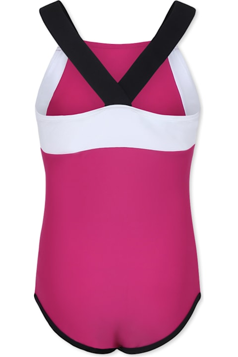 インテリア DKNY Fuchsia Swimsuit For Girl With Logo