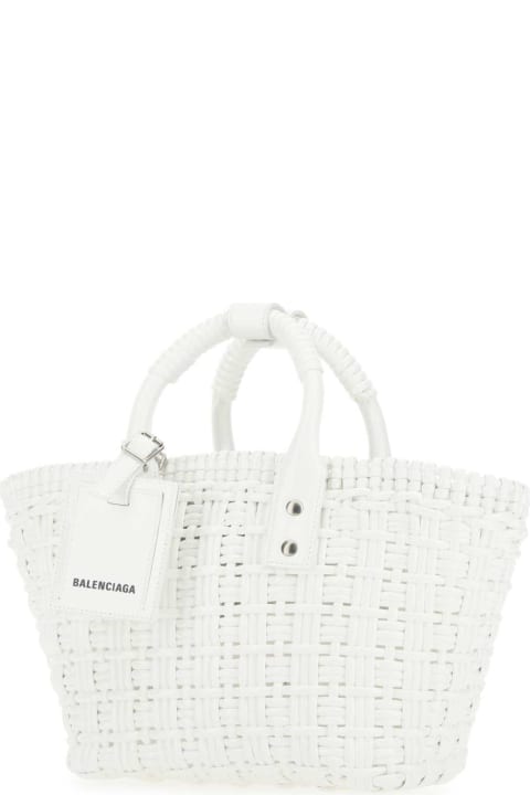Balenciaga Sale for Women Balenciaga White Synthetic Leather Bistro Xs Handbag