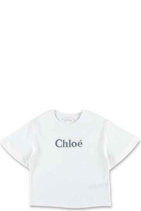 Chloé for Kids Chloé Logo-printed Crewneck T-shirt