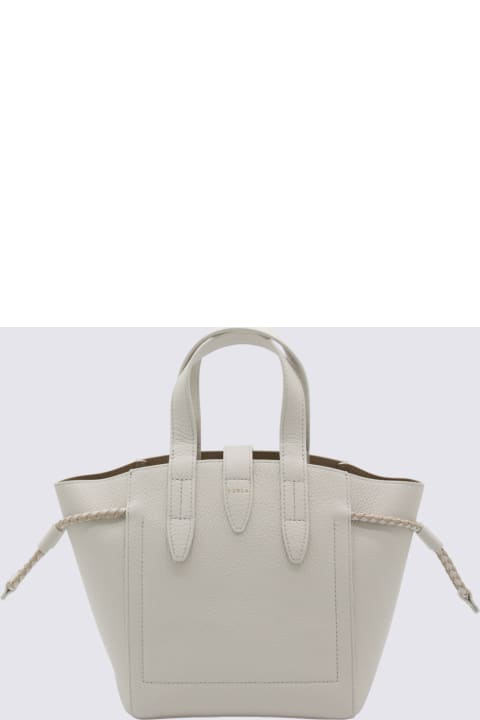 آخر صيحات الموضة من السيدات Furla White And Raffia Leather Bag