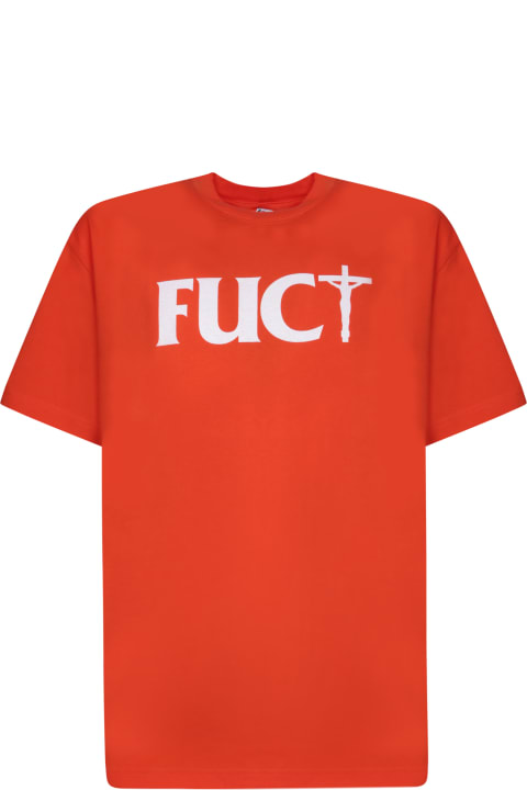 Fuct Clothing for Men Fuct Crossed Fuct Orange T-shirt