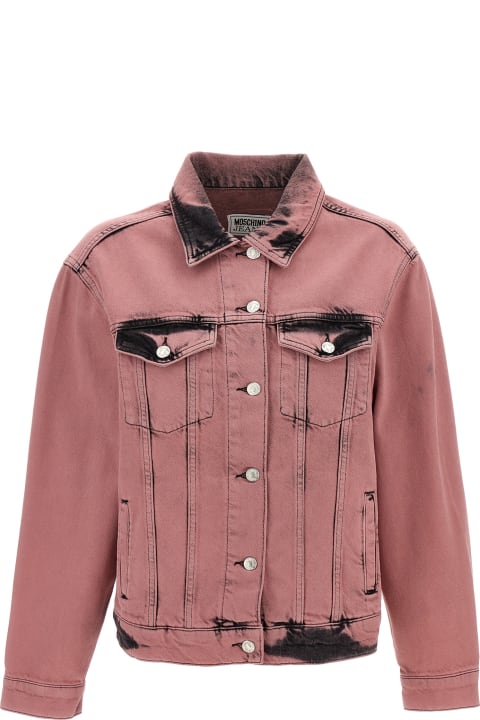 Homeware M05CH1N0 Jeans Pink Cotton Jeans Jacket
