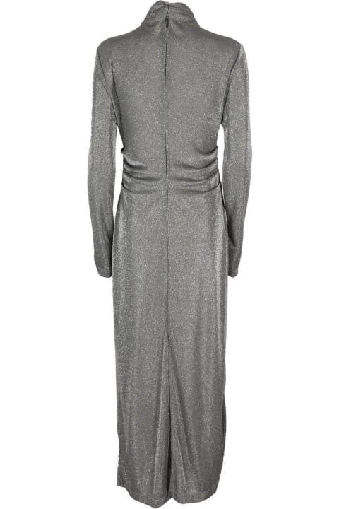 Fashion for Women MSGM Lurex Detailed High Neck Maxi Dress Msgm