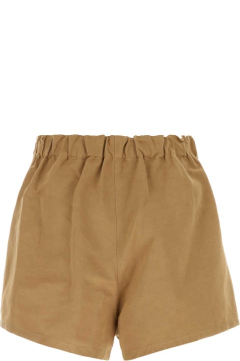 Prada Pants & Shorts for Women Prada Biscuit Cotton Blend Shorts