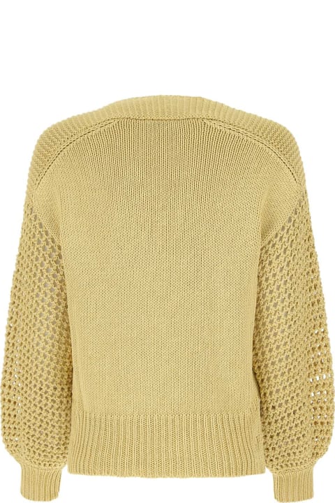 ウィメンズ新着アイテム Agnona Mustard Silk Blend Oversize Sweater