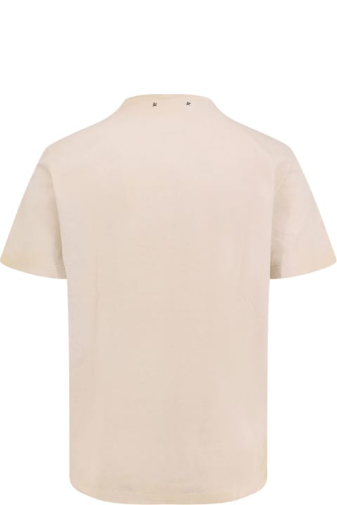 Golden Goose Topwear for Men Golden Goose 'gauze' Cream Cotton T-shirt