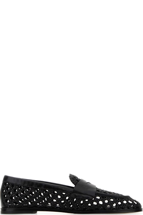 Stuart Weitzman Black Leather Spencer Loafers