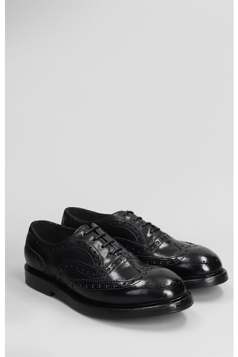 Premiata Loafers & Boat Shoes for Men Premiata Lace Up Shoes In Black Leather