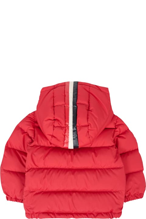 Homeware Moncler Red Taidu Down Jacket For Baby Boy With Logo