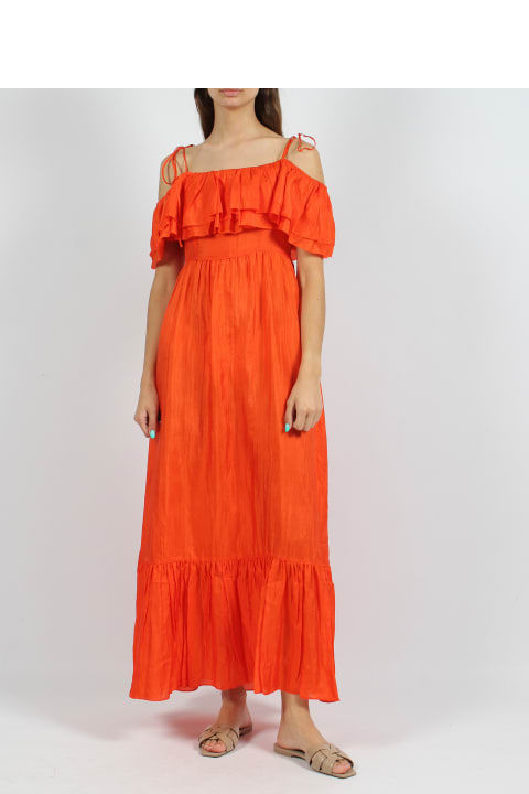 Fashion for Women The Rose Ibiza Ruffled Silk Long Dress