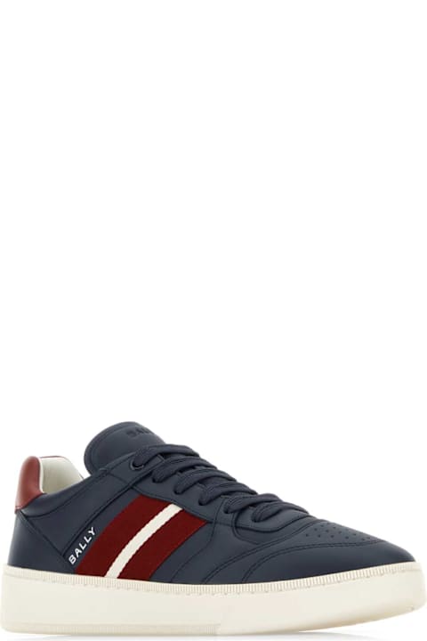 Bally Sneakers for Men Bally Navy Blue Leather Rebby Sneakers