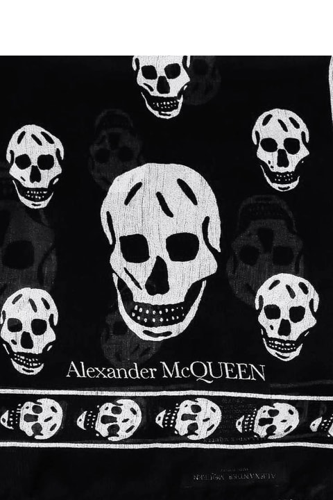 メンズ Alexander McQueenのアクセサリー Alexander McQueen Skull Silk Scarf
