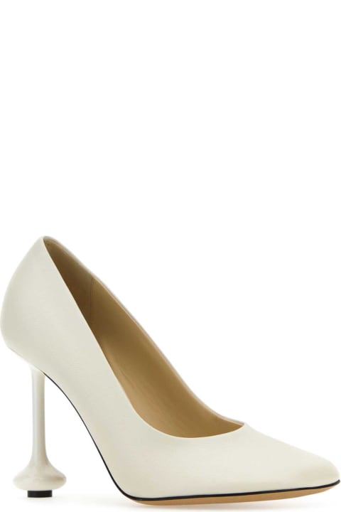 Shoes for Women Loewe Ivory Leather Toy Pumps