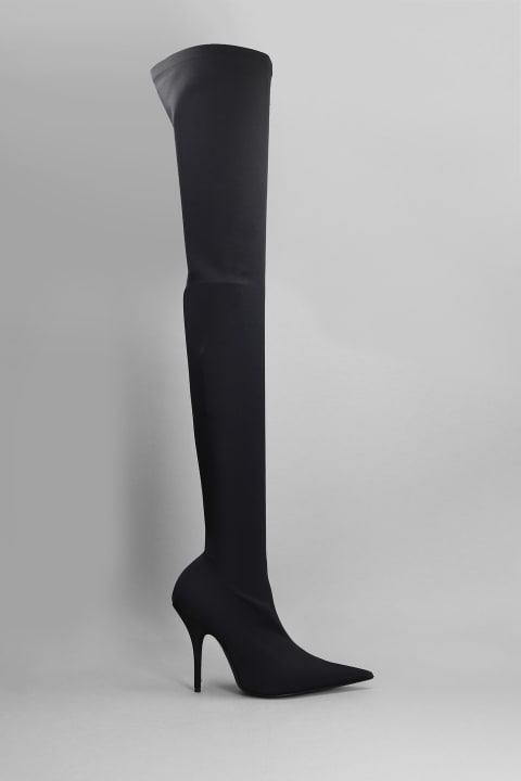 High Heels Boots In Black Polyamide