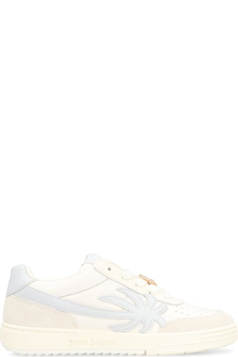 Palm Angels for Women Palm Angels Palm Beach University Leather Low Sneakers