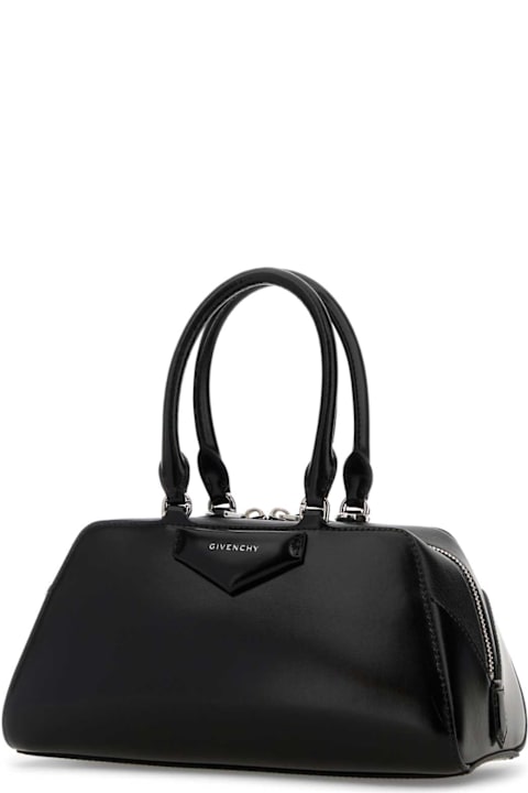 Givenchy Black Leather Small Antigona East-west Handbag