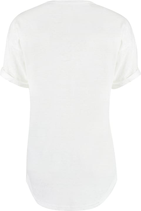 Marant Étoile Topwear for Women Marant Étoile Koldi Logo Print Linen T-shirt