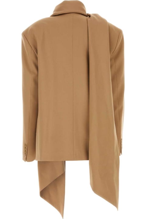 The Attico Coats & Jackets for Women The Attico Camel Stretch Wool Axel Blazer