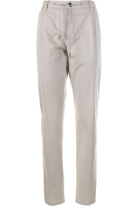Eleventy for Men Eleventy Stretch Dove-grey Trousers With Drawstring