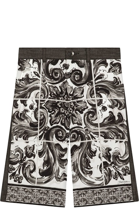 Homeware Dolce & Gabbana Dolce &amp; Gabbana Kids Shorts With Majolica Print