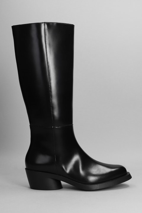 Bonnie Texan Boots In Black Leather