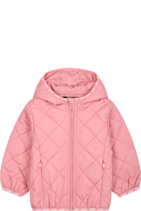 Pink Quilted Jacket For Baby