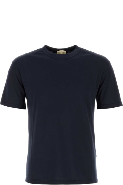 Ten C Topwear for Men Ten C Midnight Blue Cotton T-shirt
